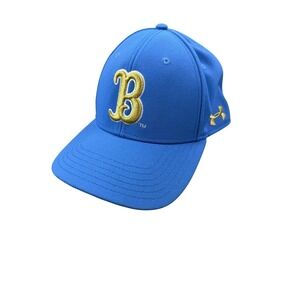 UCLA Bruins Hat Cap Fitted Mens Medium Blue Gold‎ NCAA Baseball Script Retro